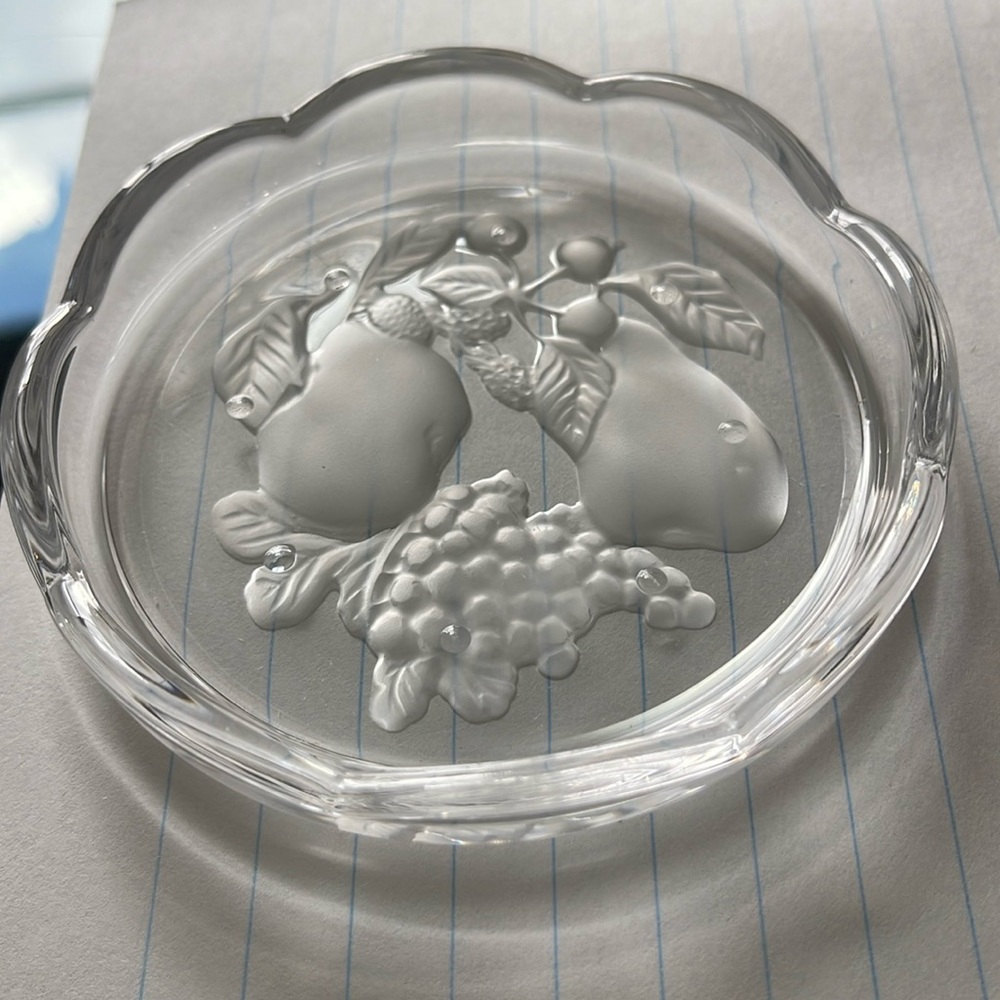 Two coaster by Val st lambert Brussels lead Crystal